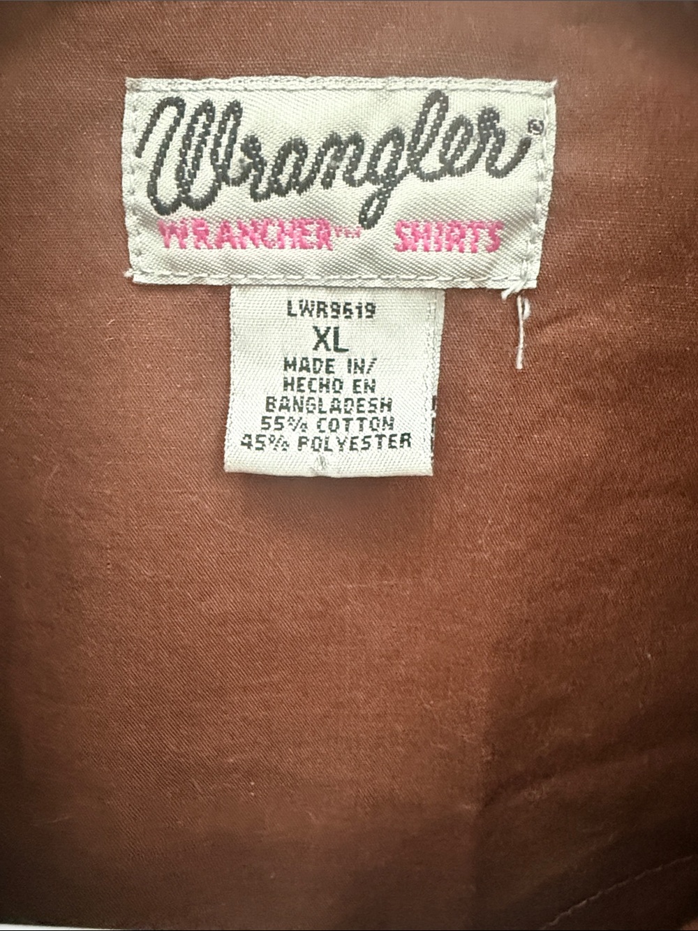 Women’s Wrangler Brown Western Pearl Snap Long Sleeve Shirt XL - Picture 2 of 5